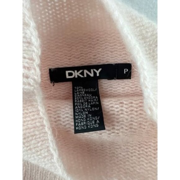 DKNY Womens Pink Wool Turtleneck Sweater P Size - Picture 4 of 4